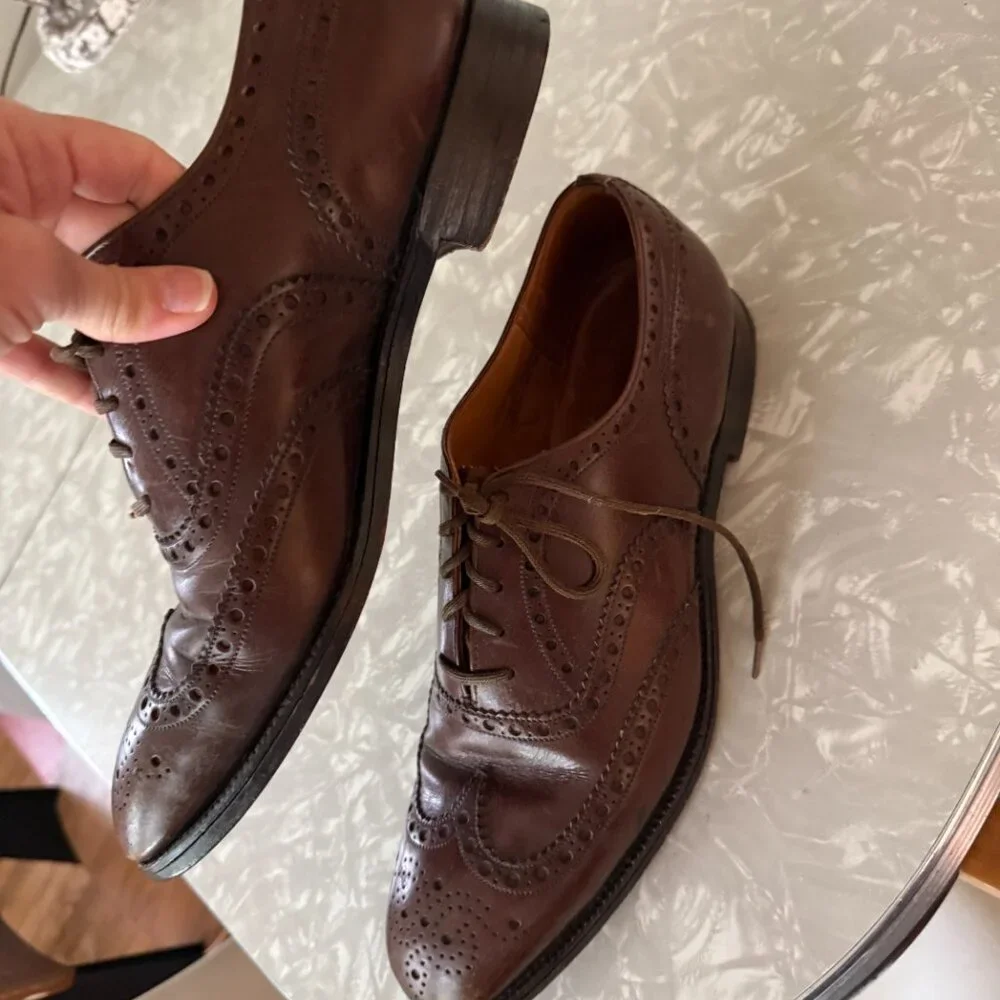 churchs wingtip brown 9M eclectic grandpa blokecore attorney shoes